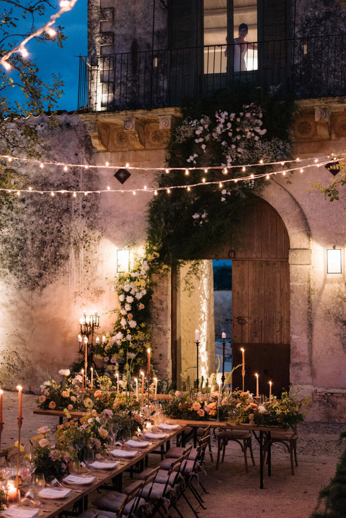 Wedding in Sicily rustic countryside reception