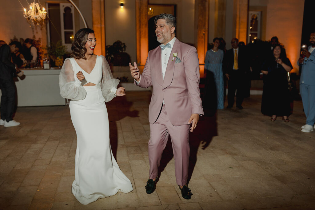 happy couple during their destination wedding in Sicily